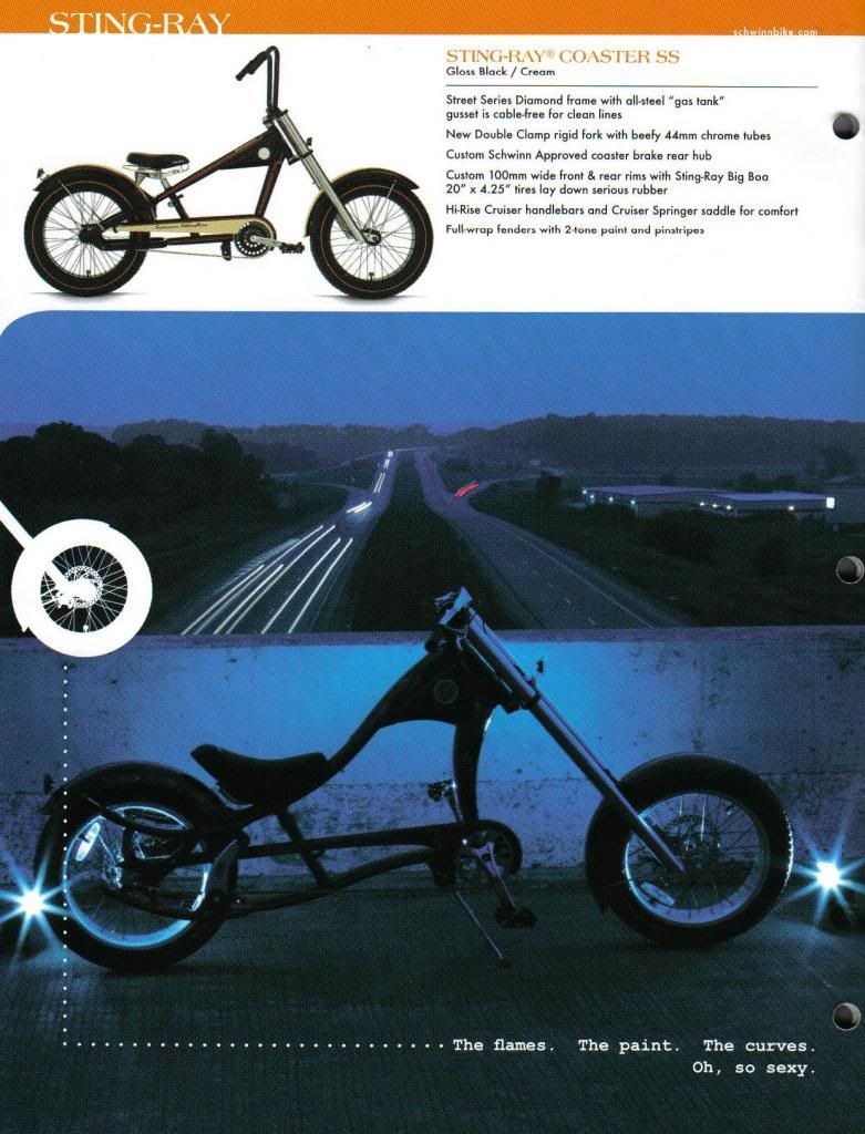 Schwinn Stingray Chopper Models 20" & Spoiler Models Motorized